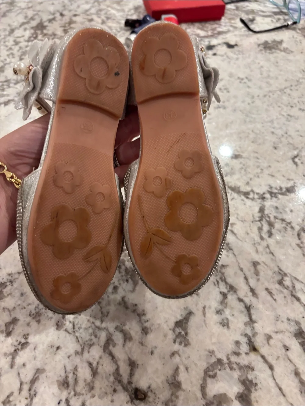 Elegant Silver Pearl-Embellished Kids